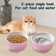 thumbnail image 5 of Minimalist gray 3.8L Cuenco de cerámica para gatos, alimentador para mascotas, cuenco de alimentación de comida y agua para gatitos y cachorros, 2 uds., 5 of 5