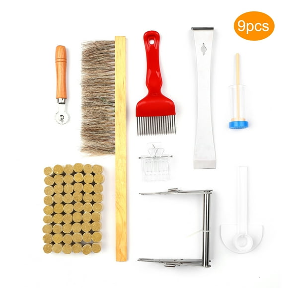 Amdohai 9-Piece Beekeeping Tool Kit Bee Rearing Equipment Includes 1 Bee Repellent Tool 1 Bee Hive