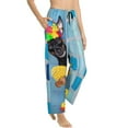 thumbnail image 2 of Naloa Prague Ratter Dog in Bathtub Print Women’s Ultra-Soft Comfy Pajama Lounge Pants with Pockets & Drawstring, 2 of 8