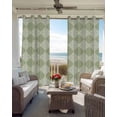 thumbnail image 3 of Sage Green Morocco Blackout Curtains 54 Inch Length 2 Panels Set for Living Room Bedroom, Vintage Abstract Geometric Pattern Room Darkening Window Curtains Thermal Insulated Black Out Curtain 52"x54", 3 of 8