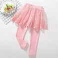 thumbnail image 1 of Girls Uniform Pants Leggings Pants with Tutu Skirts Kids Culottes Footless Tights, 1 of 6
