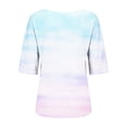 thumbnail image 5 of Shirts For Women 3/4 Sleeve Petite Tops For Women Printed T Shirts For Women Boho T Shirts For Women Crew Neck Tshirts For Women Womens Printed T Shirts Cool T Shirts Fitted Tops For Women, 5 of 6