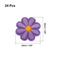 thumbnail image 2 of 24Pcs Flower Embroidery Patches, Purple Hand Crochet Colorful Appliques 1.65IN for Clothes Sewing DIY Craft, 2 of 6