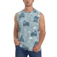 thumbnail image 3 of Uemuo Cute Hippopotamus Pattern Men's Sleeveless T-Shirt,Muscle Athletic Tank Top, Moisture-wicking Quick-dry Breathable Classic Tee Top for Gym Run Outdoor Sports-Small, 3 of 8