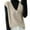 Beige, variant on Ediodpoh Women's Knit Vest Deep V Neck Loose Fitting Sleeveless Pullover Sweater Sweater Vest for Casual Wear and Cardigan Style Khaki L