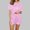 Pink, variant on Toonshare ,Turndown Collar Short Sleeve Blouse Short Pants Pajamas Suit,Pajama Tops for Women Long Sleeve,Loungewear for Women