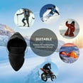 thumbnail image 6 of Bike Riding 6 in 1 Thermal Fleece Balaclava Outdoor Ski Masks Cycling Beanies Winter Protector Face Hats Navy, 6 of 7