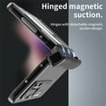 thumbnail image 4 of K-Lion for Samsung Galaxy Z Fold 3 5G 7.6 inch Case, Tempered Glass Screen Protector Camera Lens Flim Hidden Kickstand Hinge Protection Shockproof Rugged Case for Samsung Galaxy Z Fold 3, Black, 4 of 7