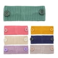 thumbnail image 2 of ZQUUVOU Women's Knit Headband Stretch Button Hair Band Turban Knitted Ear Warmer Head Wrap Winter Accessories Khaki, 2 of 3