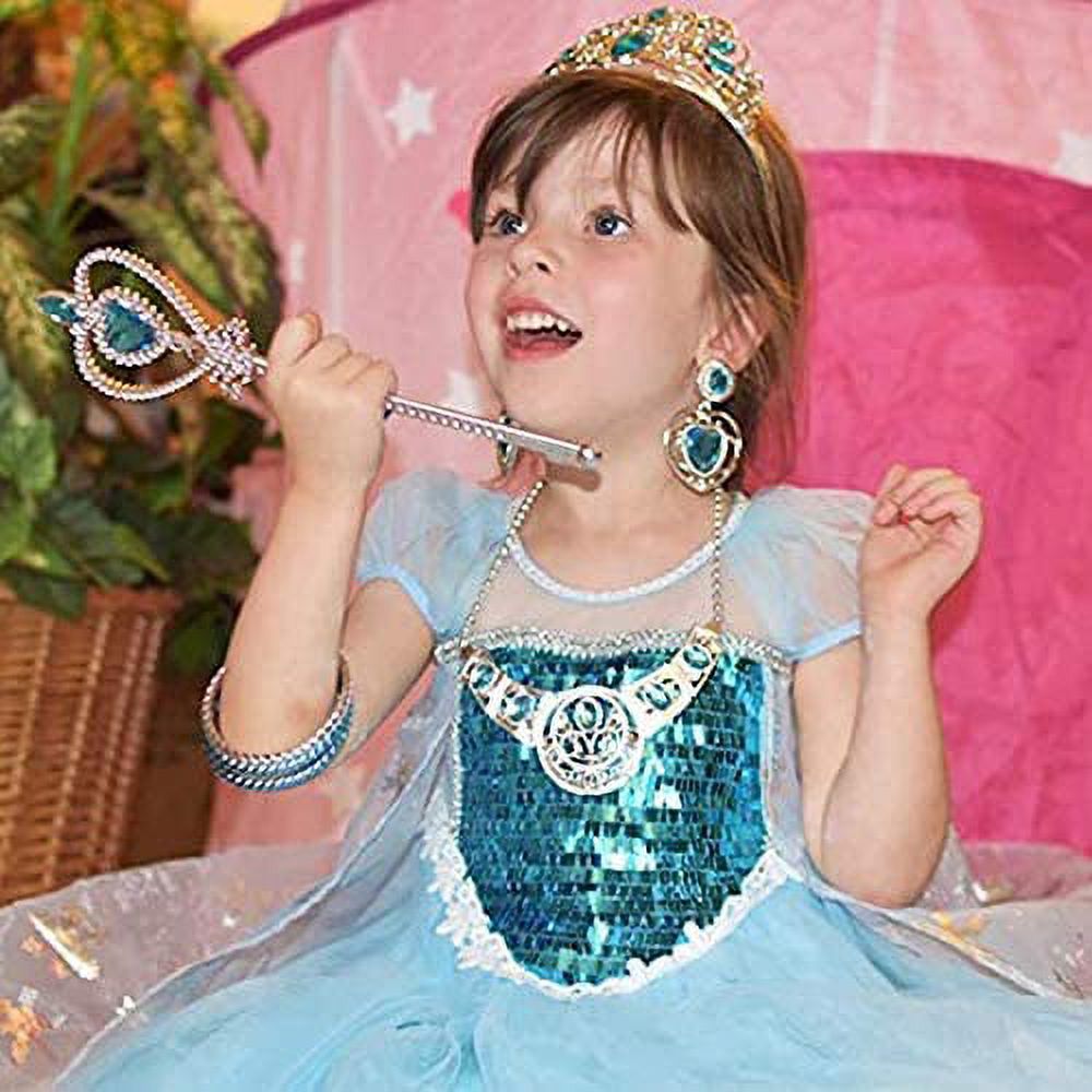 Princess Pretend Jewelry Toy 48 Pcs Jewelry Dress Up Play Set for