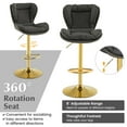 thumbnail image 6 of Costway Adjustable Bar Stool Set of 2 Leathaire Bar Chairs with Padded Seat & Footrest, 6 of 9