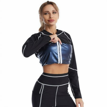 

Women Sauna Suits Sweat Shirts Body Shaper Waist Trainer Slimming Long Pants Fitness Ladys Leggings Weight Loss Shapewear Sets