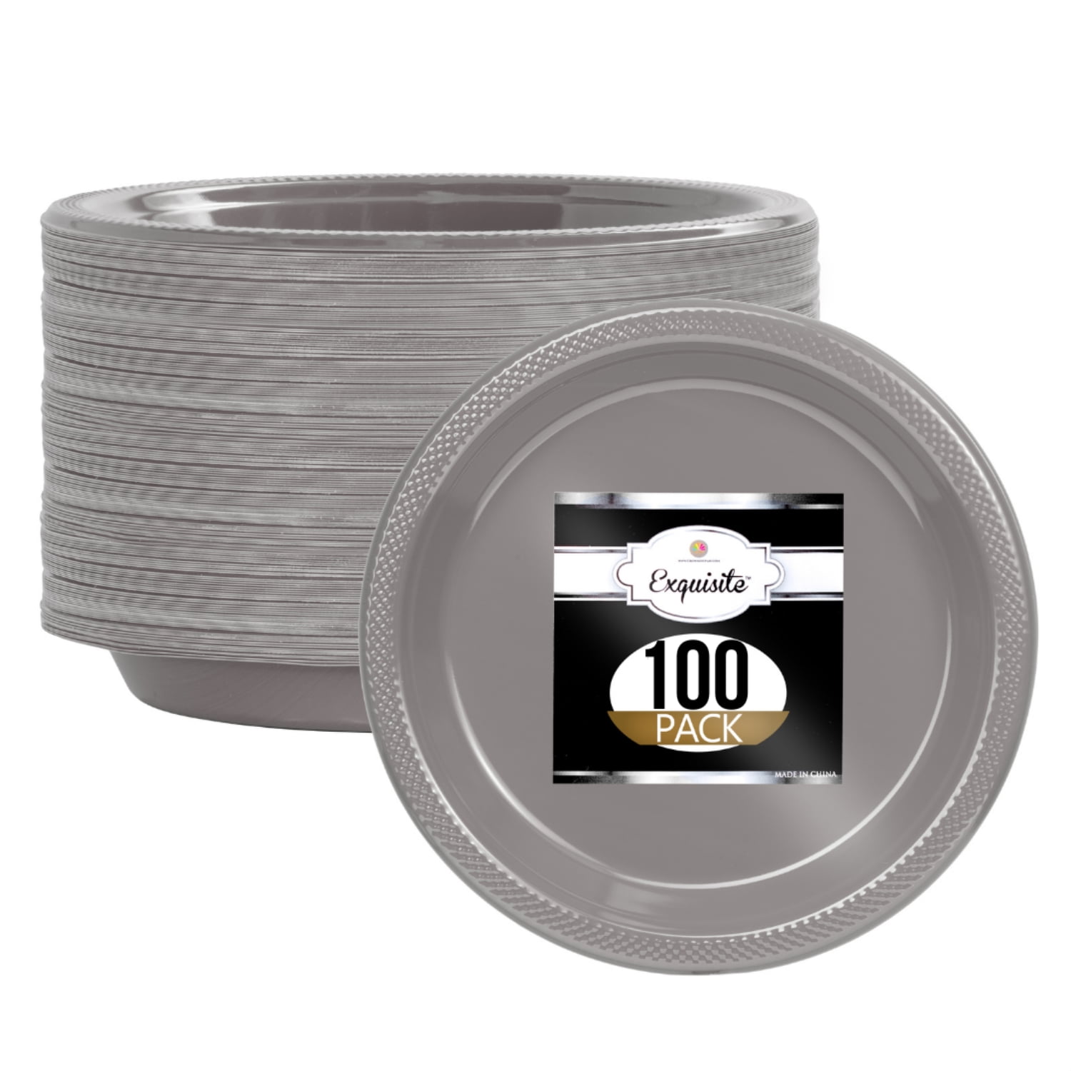 Buy 9 Disposable Plastic Plates Bulk - 100 Count Party Pack - Premium ...