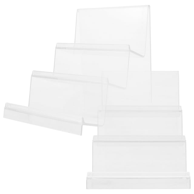 MasteelfCA 2pcs Acrylic Purse Display Stands Acrylic Wallet Display Rack Holder Handbag Purse Jewelry Stand