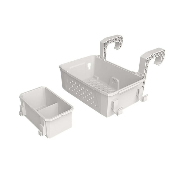 Big Sale ! Jiiey Storage Containers Storage Baskets With Cup Holders Suitable For Top 3 Inches Or Smaller Above Ground Pool Accessories Suitable For Most Above Ground Pools Gray