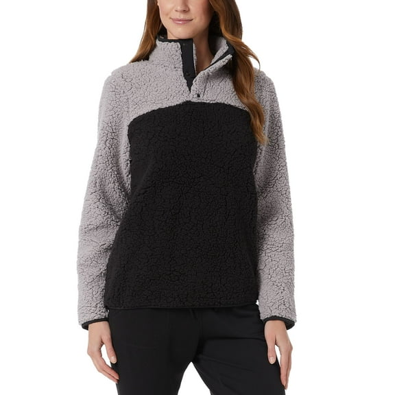 32 DEGREES Womens Sherpa Mock-Neck Sweatshirt