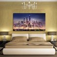 thumbnail image 4 of Metropolis City Wall Art City Skyline Picture Canvas Art Downtown Night Framed Painting Wall Decor For Home Office Bedroom Livingroom Ready to Hang, 4 of 6