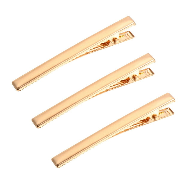 3 piezas de horquillas de aleación dorada con diseño de pico de pato, pasadores para el cabello, joyería para mujeres y niñas (tira)