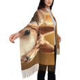 thumbnail image 3 of Rateoe Western Cowboy Guinea Pig Women's Traditional Scarf Wrap Tassel Shawl Fringes Neck Head Shawl Retro Scarf, 3 of 8