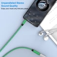 thumbnail image 7 of ABCPOW Headphone Extension Cable 6FT,3.5mm Aux Cord Male to Female Stereo Audio Extension Cable Nylon Braided Microphone Aux Adapter Headphone Extender Cable Cord 6FT for Headset iPhone Cellphone, 7 of 7