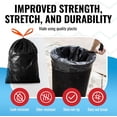 thumbnail image 2 of LIMELINEN 30 Gallon Garbage Trash Bags, 1.2 mil Extra Thick, Drawstring, Leak/Odor-Resistant, For Office/Home/Hospital, Black, 500 Count, 2 of 5