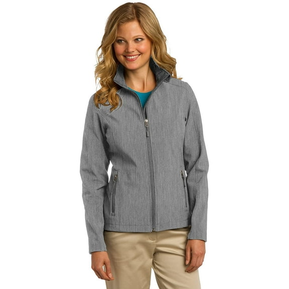 Port Authority Ladies Core Soft Shell Jacket. L317 Pearl Grey Heather