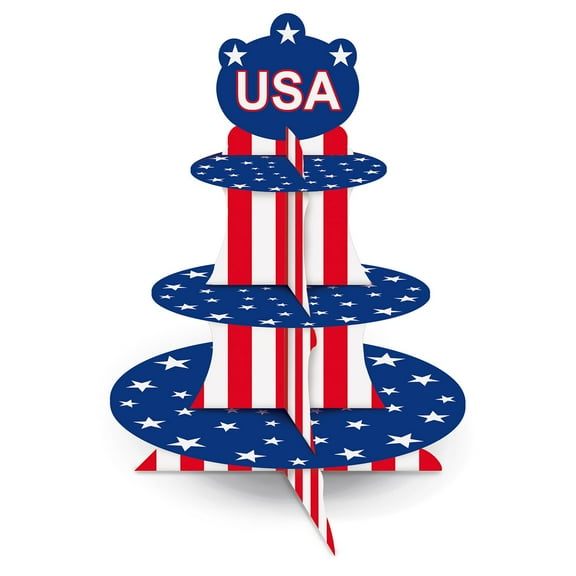 Beistle Patriotic Cupcake Stand