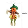 thumbnail image 4 of 1Pc Halloween Pumpkin Scarecrow Decoration, Rustic Autumn Farmhouse Prop, Garden Yard Display, Festive Haunted House Decor, 4 of 5