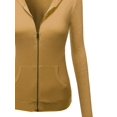 thumbnail image 3 of FashionOutfit Women's Basic Slim Fit Cotton Lightweight Zipper Hooded Jackets, 3 of 3