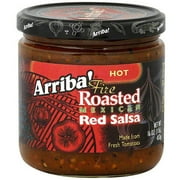 Arriba Hot Fire Roasted Mexican Red Salsa, 16 oz (Pack of 6)