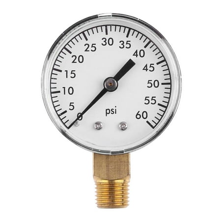 Zehuanyu 0-60 PSI Utility Vacuum Pressure Gauge for Air Compressor Water Oil Gas