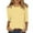 Yellow, variant on Seductiva Women's Casual 3/4 Sleeve T-Shirts 2025 Women's Shoulder Seven Quarter Sleeve T Shirt Summer Women's Top Tops Basic Tees Blouses