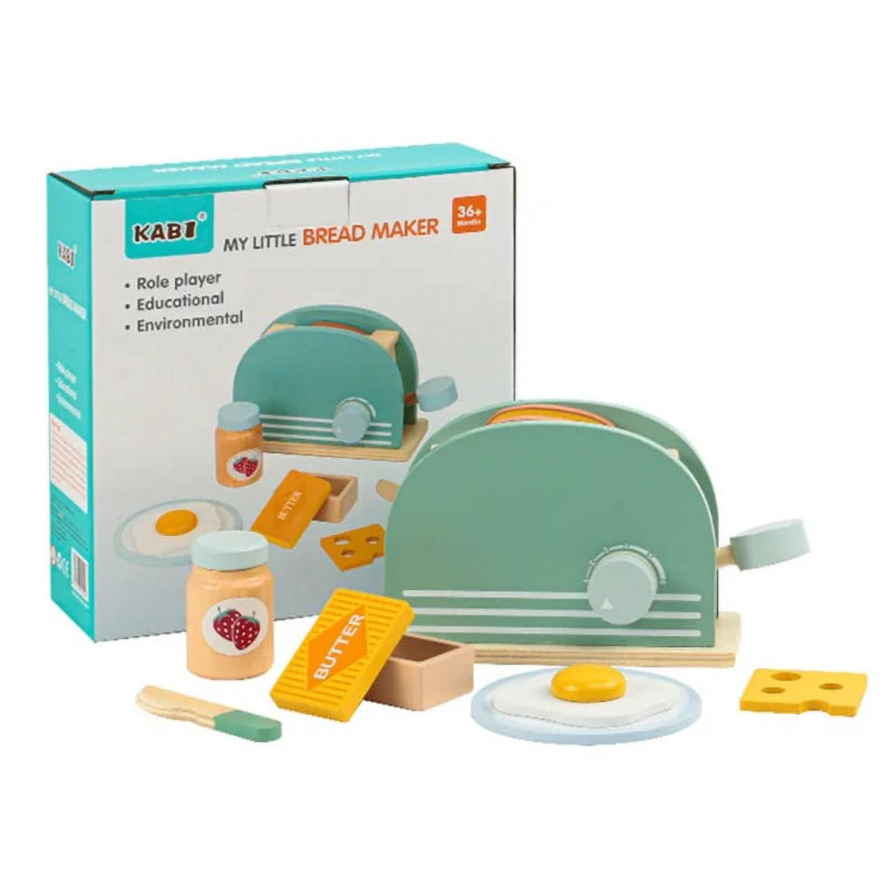 Ensemble Grille-pain Pop-up En Bois – Petit-déjeuner – 3 Ans+ – Jeu D’imitation – Montessori – Complet