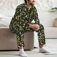thumbnail image 7 of Vsdgher cartoon Skull spider web Mens Pajama Set, Soft Warm Long Sleeve Sleepwear, Cozy Button-Down Pjs for Men-X-Large, 7 of 7