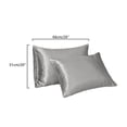 thumbnail image 3 of Satin Pillowcase for Hair and Skin, Luxury Smooth Silk Satin Pillow Cover 2 Pack, Gray, S-26"x20", 3 of 10