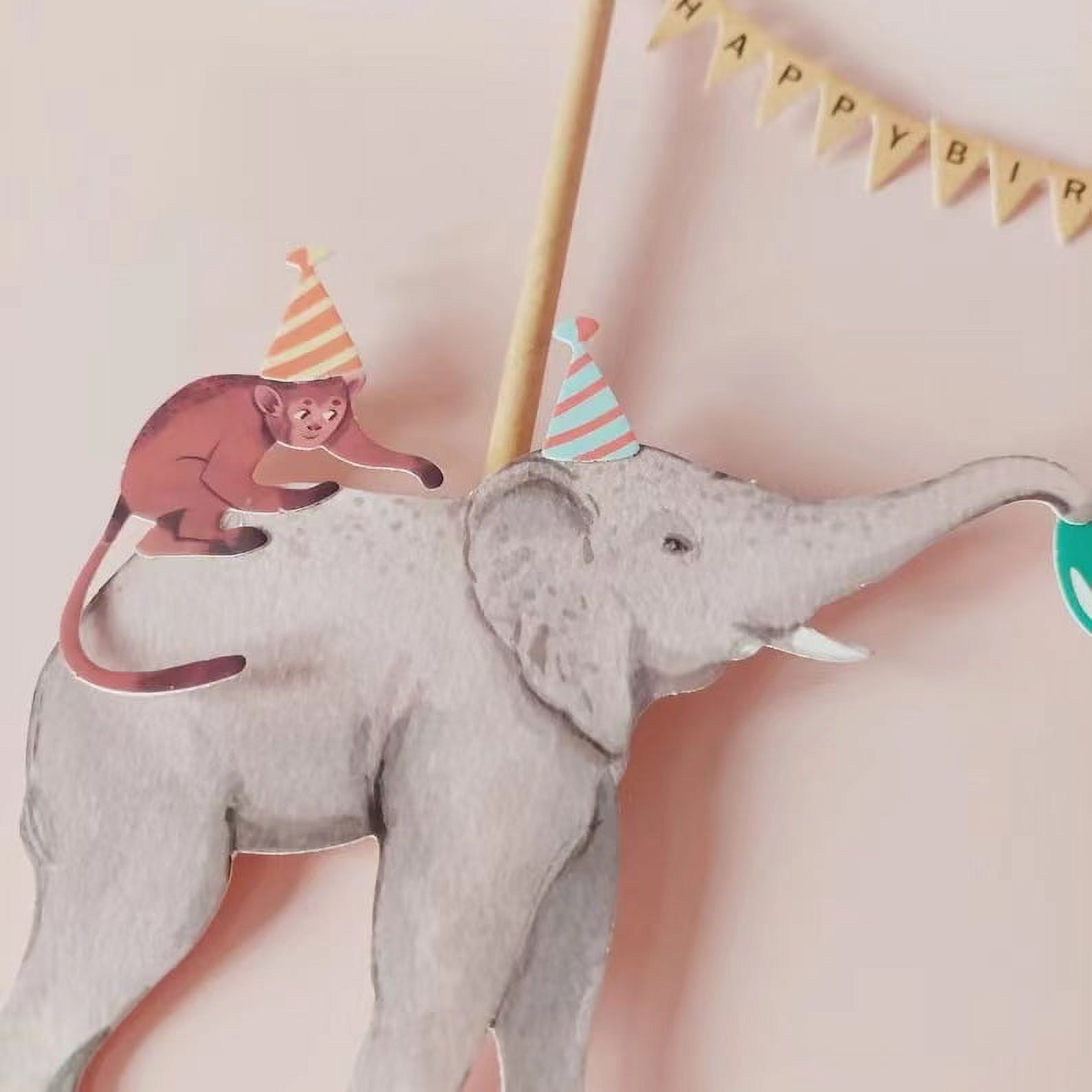 18-Piece Jungle Safari Animal Cake Topper Set – Giraffe, Hippo, Zebra & More For Wild-Themed Parties - View #7