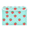 thumbnail image 7 of Yayeee Collapsible Cube Storage Bin with Lid Fabric Closet Decorative Basket with Handles, Strawberry Pattern, 7 of 7