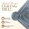 thumbnail image 6 of DCT04-Elizabethan Shield 2 ft. x 2 ft. PVC Glue-up or Lay-in Ceiling Tile in Smoked Gold (100 Sq.ft / Pack) - 25 Pieces, 6 of 28