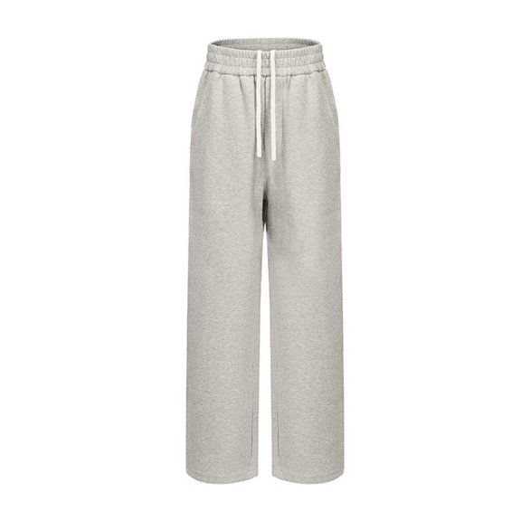 Dxzfnsa Sweatpants for Men Casual Loose Drawstring Straight Leg Pants Men's Fashion Solid Color Pockets Trousers Outdoor Elastic Waist Sports Sweatpants