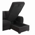 thumbnail image 4 of Lilola Home 95"W Black Teddy Fleece Reversible Sleeper Sectional Sofa with Storage Chaise, 4 of 8