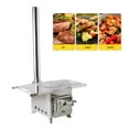 thumbnail image 5 of 31 x 20 x 63 inch Outdoor Wood Stove with Chimney Pipe, Stainless Steel Camping & Wild Survival Cooking Heating Stove, 5 of 10
