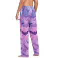 thumbnail image 6 of Men's Sleep Pants Lightweight Pjs Sleepwear Comfortable Lounge Pants Bottom Pants with Pocket Purple and Pink Bats, 6 of 7