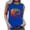 Blue, variant on Women's Summer Casual Print Round Neck Loose Sleeveless Tank Fashion Top