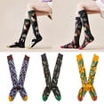 thumbnail image 2 of Calcetines hasta la rodilla de tubo medio y alto, estilo ins francés, ilustración retro, calle abstracta literaria, moda de algodón, 2 of 4