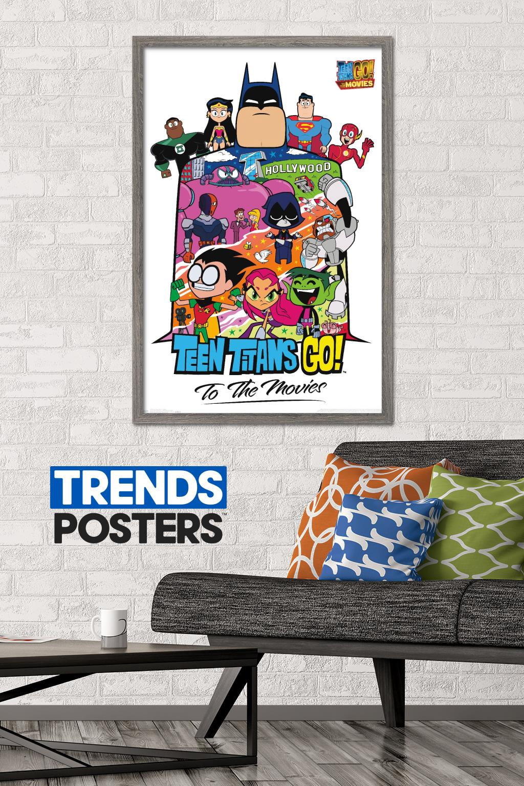 DC Comics Movie - Teen Titans Go! To The Movies - Collage Wall Poster, 22.375" x 34", Framed