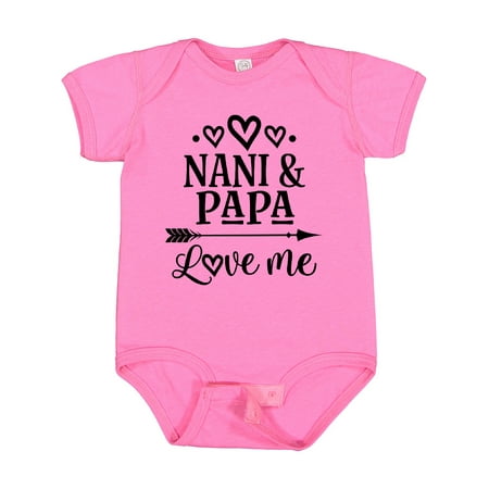 

Inktastic Nani and Papa Love Me Gift Baby Boy or Baby Girl Bodysuit