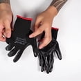 thumbnail image 2 of 2 Pairs Grip Work Gloves, All-Purpose, Gloves for Men, Superior in Wet, Dry, Oily Conditions, Polymer Palm, Large Size,Protective Nitrile Rubber,Labor Gloves, 2 of 6