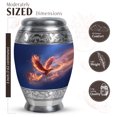 thumbnail image 2 of JAGASY Phoenix Handmade Urn for Ashes Adult Male, Blue Small Urns for Human Ashes Keepsake, Orange Sparks Decorative Urns for Mom & Dad, Flying Phoenix Miniature Cremation Urn for Companion, (3 Inch), 2 of 7