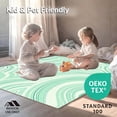 thumbnail image 4 of ODIKA 8'x10' Machine Washable Non-Slip Area Rug, Mint & Willow Green Abstract High Traffic Rug with Pad, Mint Green, 382085, 4 of 8