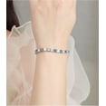 thumbnail image 6 of 6-9 Inches Round Cut Royal Blue Moissanite Tennis Bracelet for Women 5MM D Color VVS1 S925 Sterling Silver Lab Created Diamond Tennis Bracelet Perfect for Daily Wear, 6 of 7